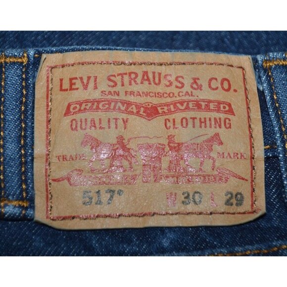 Y2K Levi's Men's 517 Bootcut Jeans Denim Blue Med Wash 30x29 Classic MINT - Picture 7 of 10